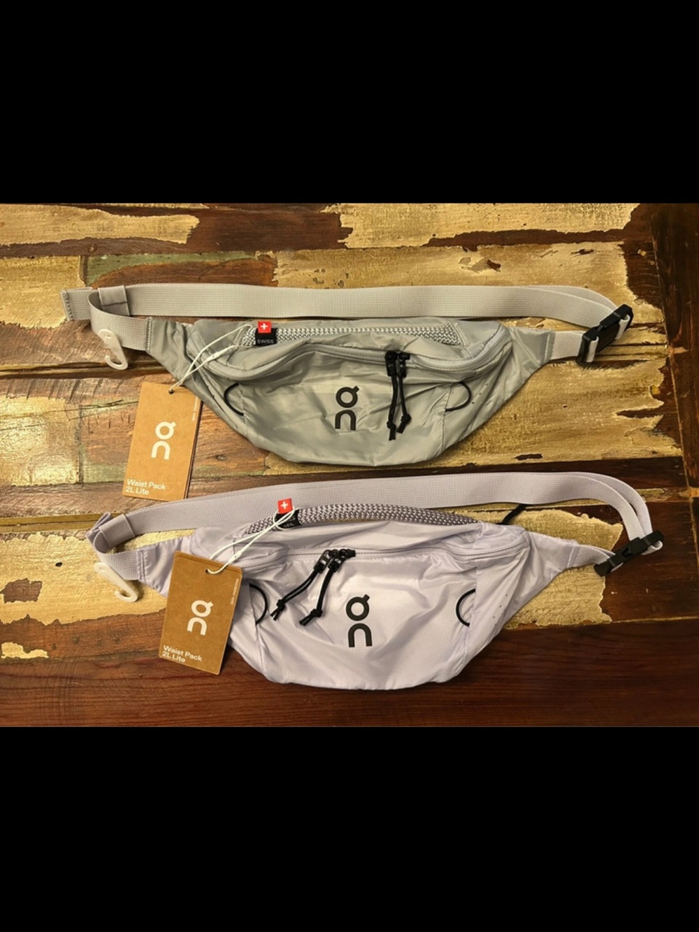 On Running Crossbody Waist Pack 2L Lite - Light Gray & Pale Lavender